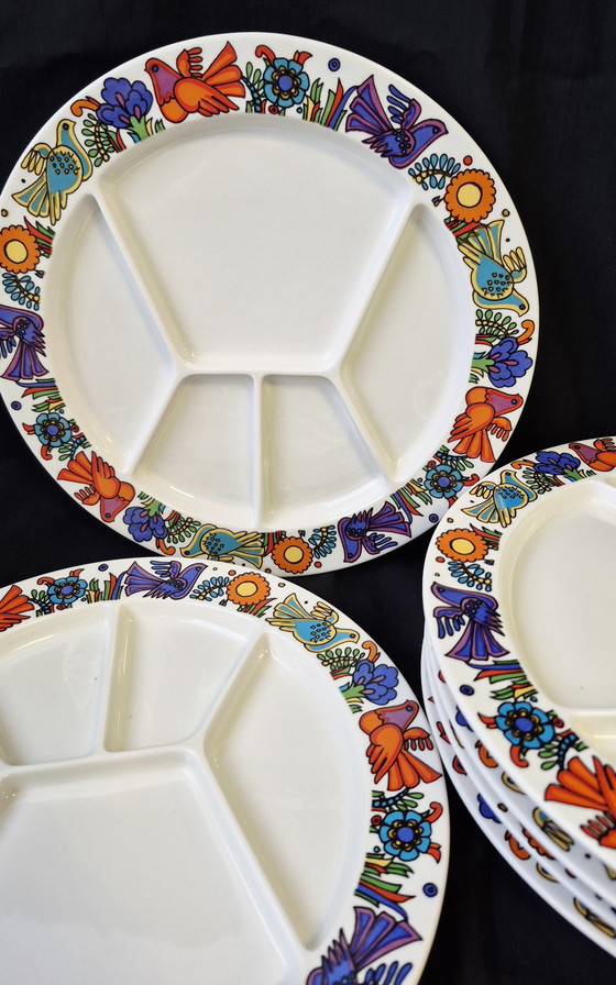 Image 1 of Acapulco Villeroy & Boch 6 x Piatti per fonduta logo blu