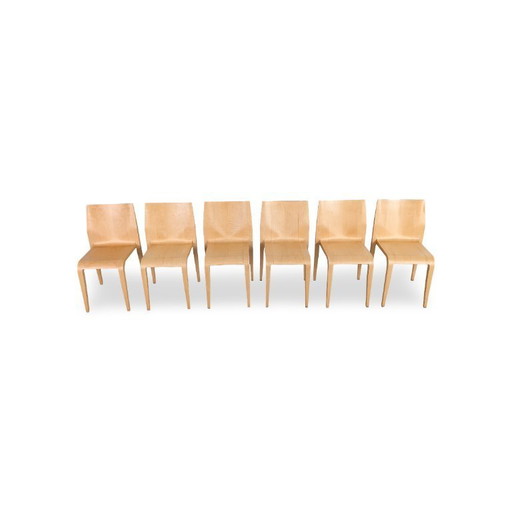 Set van 6 Laleggera stoelen 301 Alias Ricardo Blumer stapelstoel