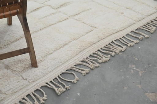 Tapis minimaliste marocain Beni Ourain 3X2