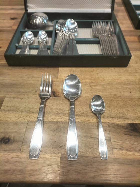 Image 1 of 24-piece Art Deco service, hallmarked