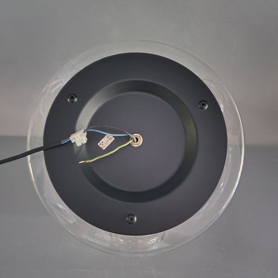 Image 1 of Vintage Space Age Ceiling Lamp – Peill & Putzler “Wave” / “Futura” – 1970s Germany – Glass and Metal – Ø 32 cm.