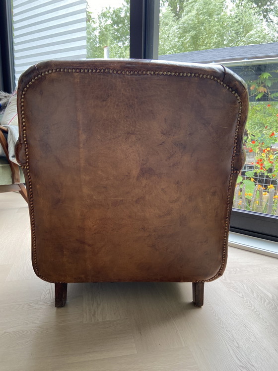 Image 1 of Schapenleren Clubfauteuil Art Deco