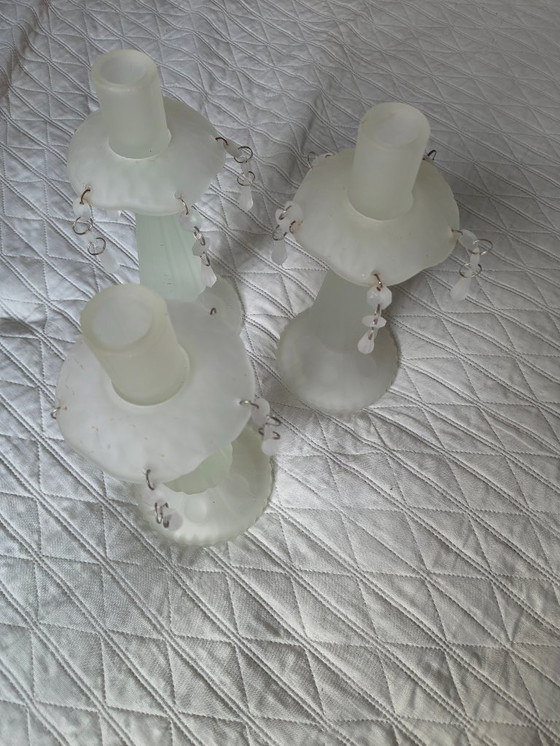 Image 1 of 3 vintage candlesticks from the 80s
