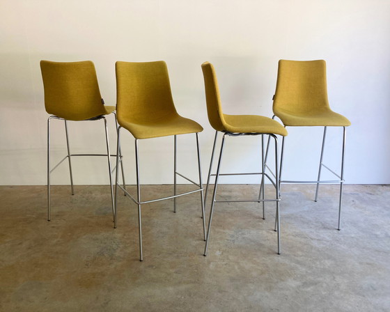 Image 1 of 4x Scab Design Zebra Pop Barhocker