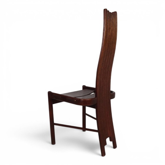 Image 1 of Allmilmö Brutalistischer Eichenstuhl, 1980