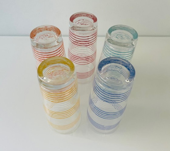 Image 1 of Set of 5 vintage Scandinavian long drink glasses