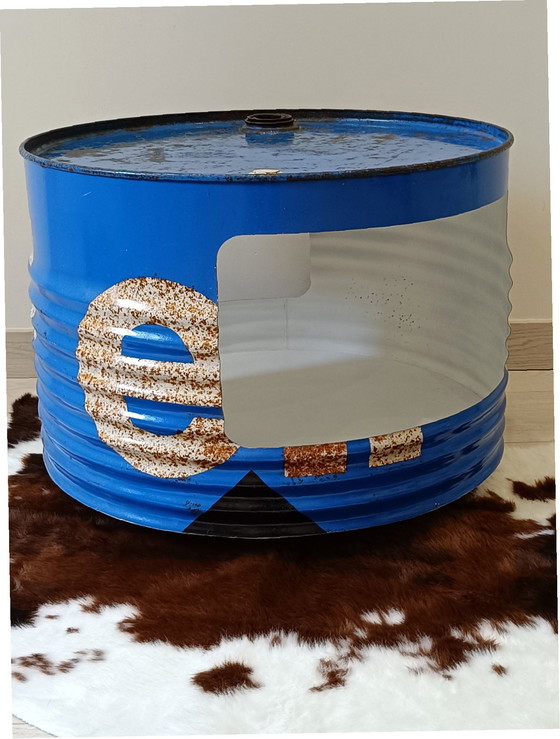Image 1 of Contenitore di design realizzato con barili di metallo riciclati. Un pezzo unico