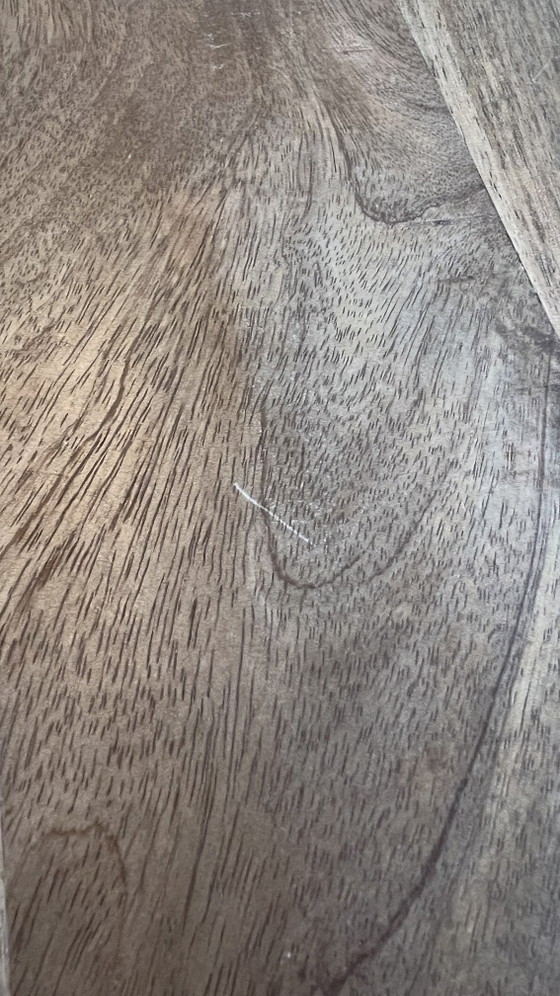 Image 1 of Mango wood dining table with steel legs
