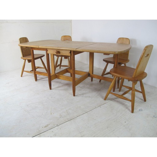 Vintage dining Set by Eero Aarnio for Laukaan Puu scandinavian 1960s