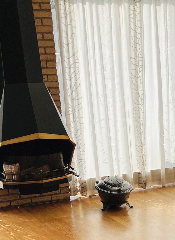 Image 1 of Vintage Kolen/Haardhout opslag gietijzer zwart