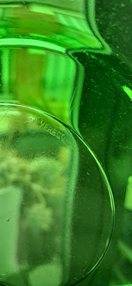 Image 1 of Ciotola da insalata vintage color verde smeraldo, prodotta in Francia.