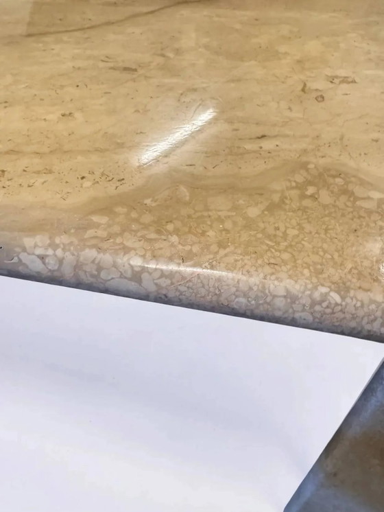 Vintage Italian coffee table in travertine. – Italian Design (photo 12 of 13)