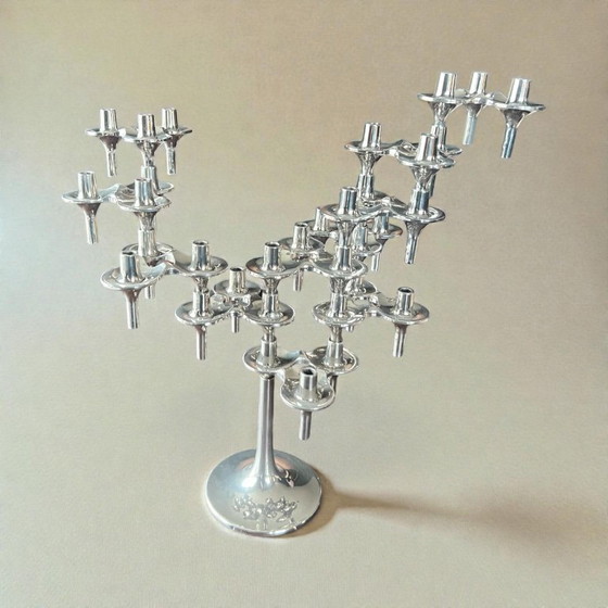 Image 1 of BMF - Stoff Und Nagel Orion Candle Holder Set of 10 Candle Holders and 1 Stand. Original Vintage System from the 1970s