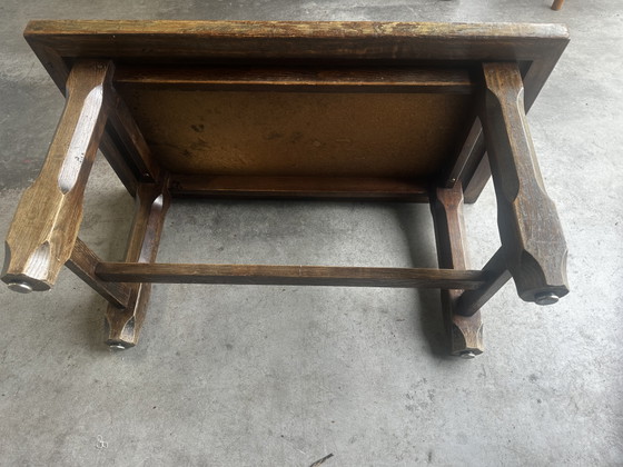 Couchtisch aus Eiche und Schiefer – 60er-70er Jahre – Couchtische, Wood, Stone (photo 13 of 14)