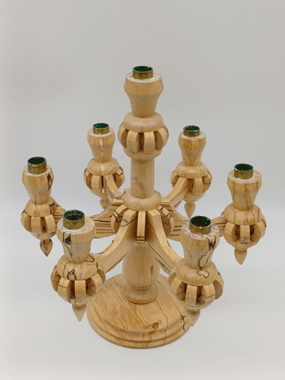 Bellissimo portacandela in legno scandinavo – Rolf Axelsson, Portacandele, Ottone (photo 2 of 14)