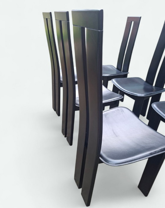 Image 1 of Ensemble de 6 chaises design italiennes – Costantini Pietro – Fabriquées en Italie