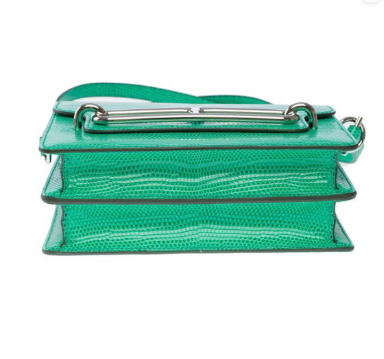 Image 1 of Borsa Hermes Roulis in Cuirs Exotiques Vert - 101528