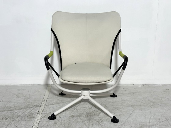(3 disponibili) Poltrona Vitra Waver - Konstantin Grcic - bianco/verde - poltrona girevole - fuori produzione (photo 5 of 7)