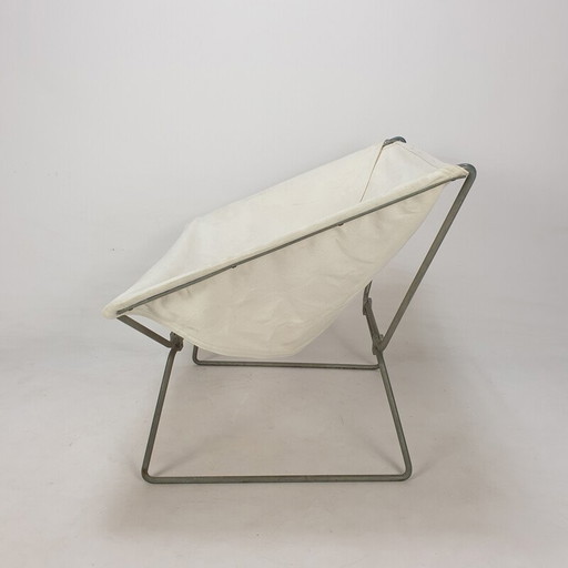 Vintage AP-14 butterfly chair in steel tubes by Pierre Paulin for Ap Polak, 1950