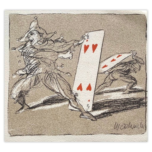 Litografía Claude WEISBUCH Voeux 1993