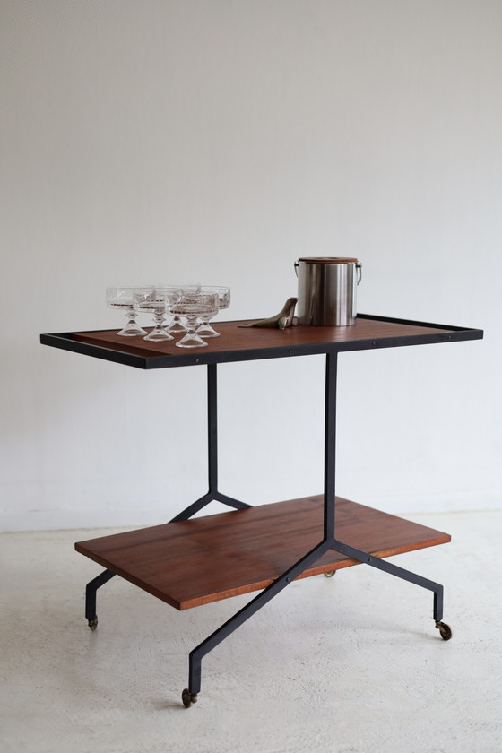 Carrello bar scandinavo vintage, anni '50/'60 – Carrelli bar, Wood, Metal (photo 5 of 5)