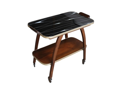 Mesa auxiliar rockabilly con ruedas
