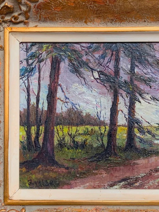 Table "Forest landscape". – schilderijen tekeningen, Canvas (photo 2 of 7)