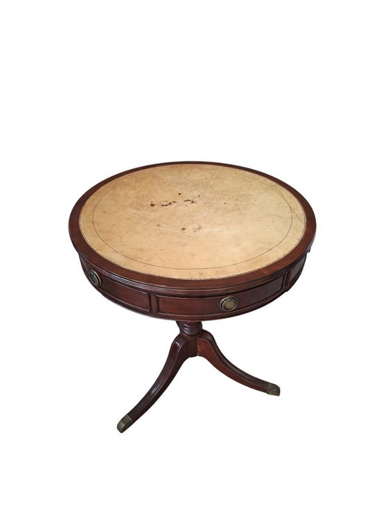Image 1 of Vintage drumtafel uit de jaren 80