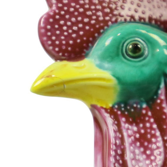 Image 1 of Coq en porcelaine polychrome émaillée