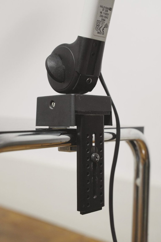 Image 1 of  Waldmann Adjustable Desk Lamp German Industrial Task Lamp Clamp Mount Articulated Office Light 