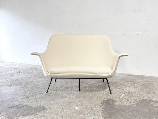 1950ies organic two-seater sofa designed by Hans Bellmann for Straessle & Söhne, Switzerland