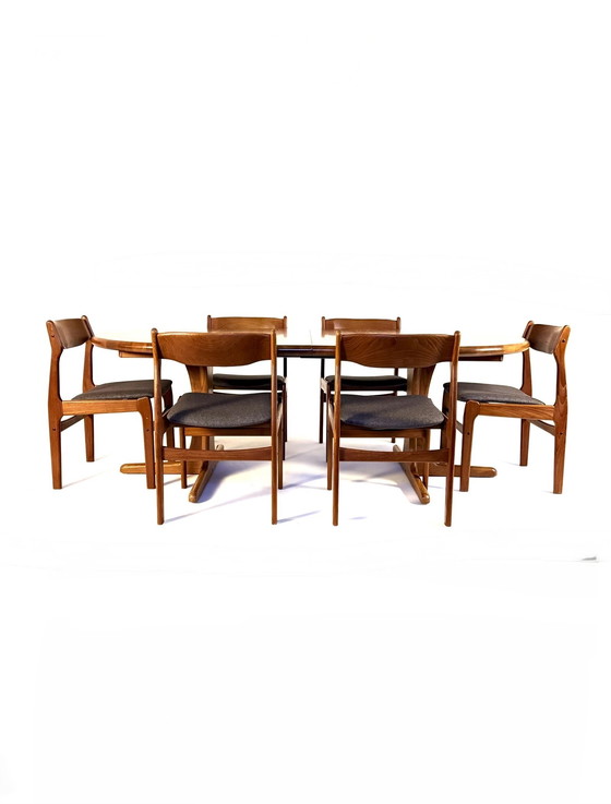 Image 1 of Table de salle à manger extensible vintage danoise, Juul Kristensen '70