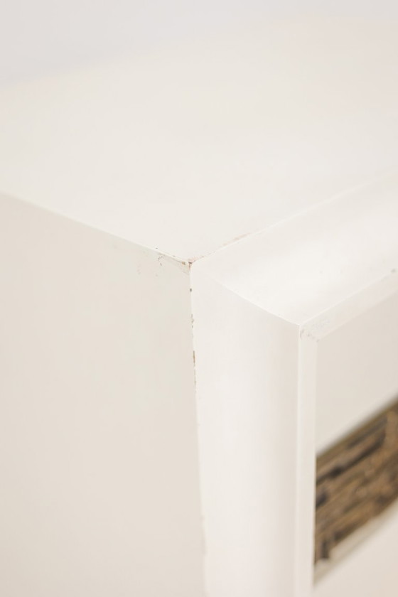 Image 1 of Luciano Frigerio. Pair of bedside tables in lacquered wood and bronze. 1970s.