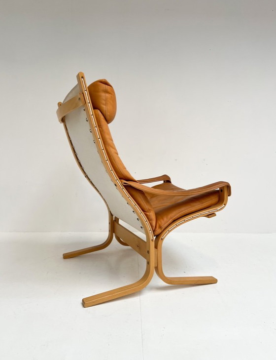 Image 1 of Fauteuil Siesta avec repose-pieds, conçu par Ingmar Relling pour Westnofa, années 1970