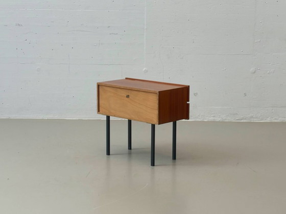 Image 1 of Mid-century bedside table with two drawers, 1950s