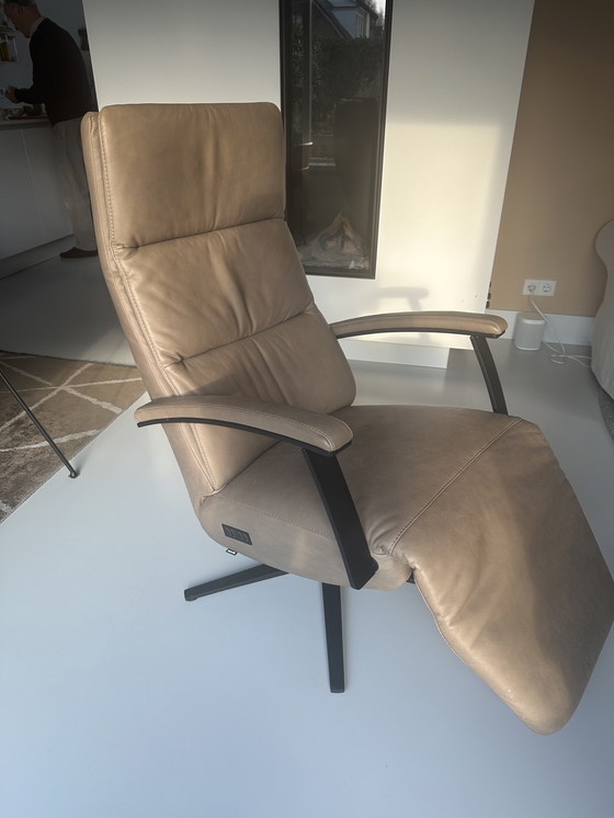 Image 1 of Sillón reclinable de cuero Design Montel con ajuste eléctrico de 2 motores