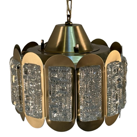 Image 1 of Vitrika - Denmark - 1960s Mid Century Modern Design hanging pedant - Including Extra long chain - Crystal inserts