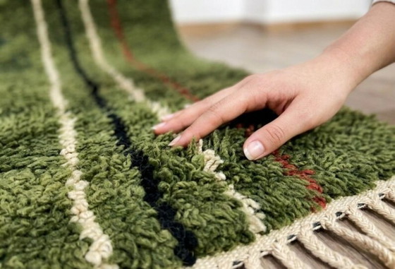 Image 1 of Op maat gemaakt groen Marokkaans tapijt 200cm x 300cm