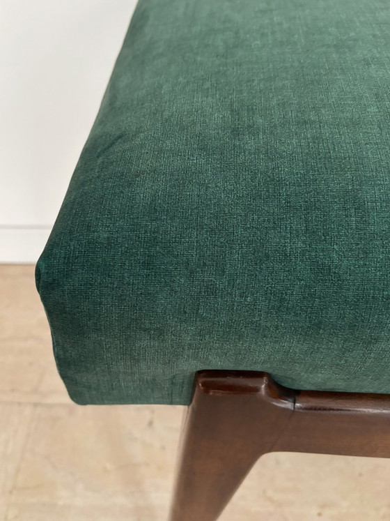 Wooden and green velvet Bench, Italy, 1950s – Benches (photo 6 of 9)