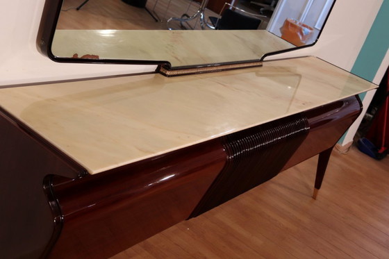Image 1 of Credenza di metà secolo di Osvaldo Borsani, mogano, palissandro e onice, Italia, anni '50