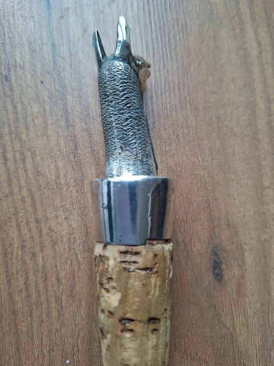 Verseur à vin/bouchon de bouteille vintage en argent Lama - Pérou .925 Argent (35g) – Accessoires de table (photo 2 of 5)