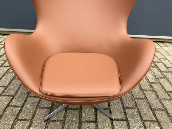 Image 1 of Sillón Egg de Fritz Hansen en piel color coñac, ¡en perfecto estado!