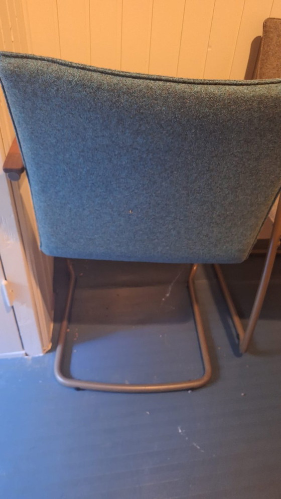 Dining set: Gazzda Luc table plus 6 Leolux Freyr chairs, Metal, Wood, Multi Color, Vintage (photo 8 of 8)