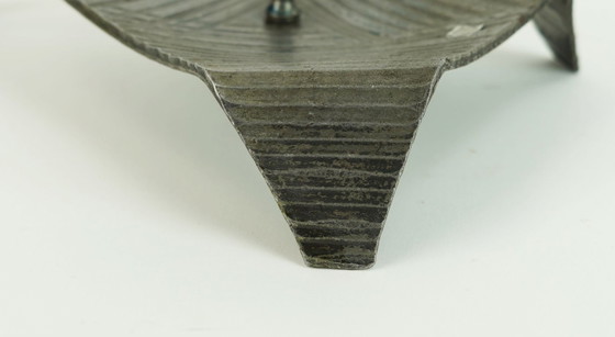 Image 1 of sculptural mid century modern brutalist iron CANDLE HOLDER 1960s 1970s