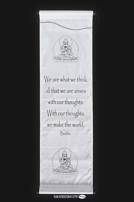 Buddha, A Unique Wall Decoration or Meditation Banner, With a Life Statement
