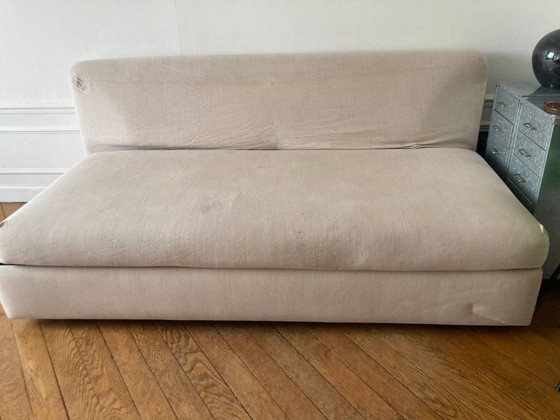 Image 1 of Sofabett Orizzonti Vulcano in beigem Leinen von Giulio Manzoni