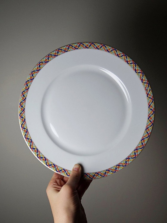 Image 1 of Set of 6 vintage Limoges porcelain dinner plates by CH. Field Haviland