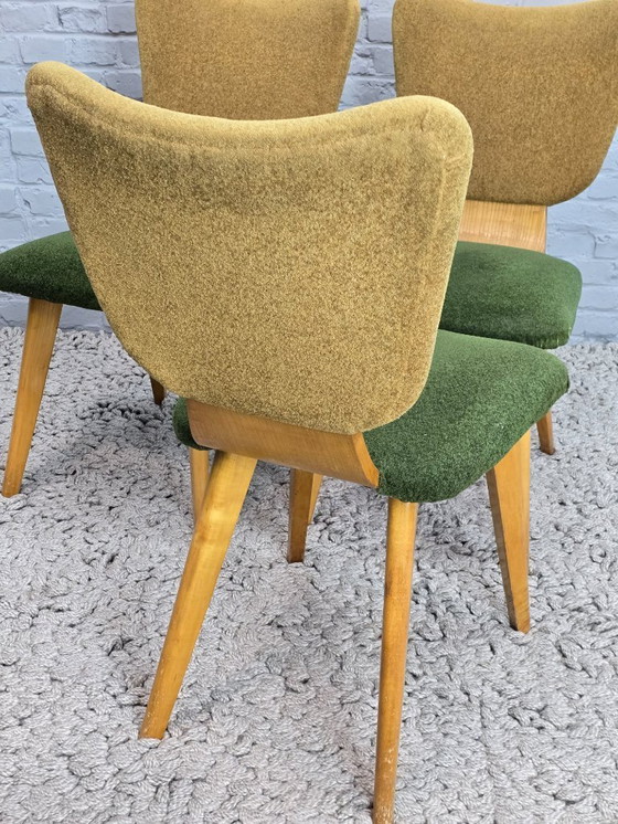 Image 1 of Sillas de comedor de contrachapado holandés de diseño de mediados de siglo, atribuidas a Cor Alons, juego de 4, década de 1960