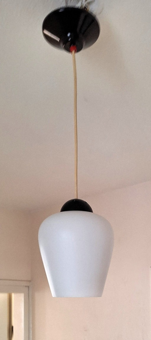 Kelklamp - Dutch design - Philips - Louis Kalff - satin glass - 50's/60`s