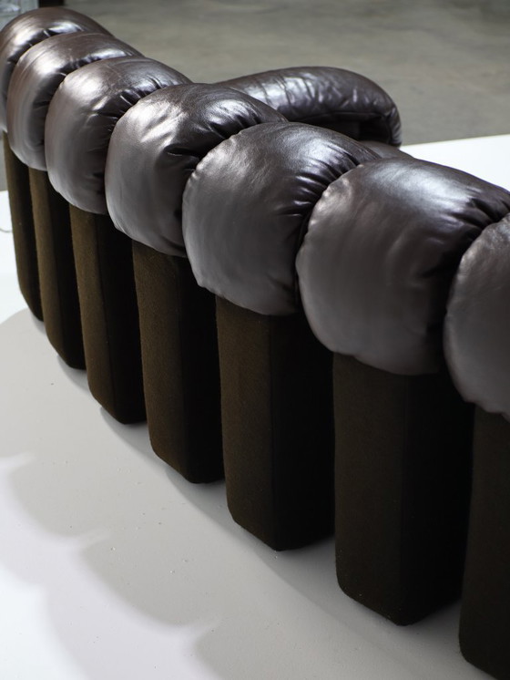 Image 1 of Divano DS-600 Non-Stop Snake De Sede anni '70 in pelle marrone